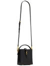 Le 37 Signature Logo Shiny Leather Small Bucket Bag Black - SAINT LAURENT - BALAAN 3