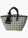 Bistro XS Basket Two Way Tote Bag Black White - BALENCIAGA - BALAAN 2