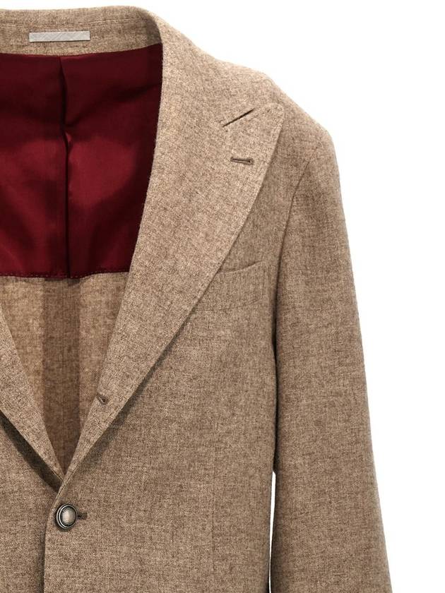 Brunello Cucinelli Single-Breasted Yack Blazer - BRUNELLO CUCINELLI - BALAAN 3