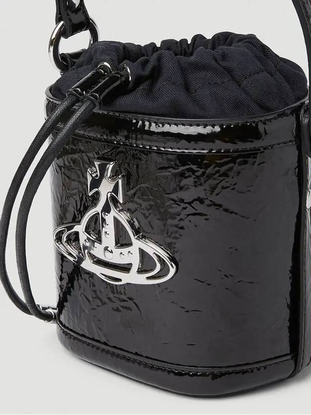 Women's Daisy Drawstring Bucket Bag Black - VIVIENNE WESTWOOD - BALAAN 6