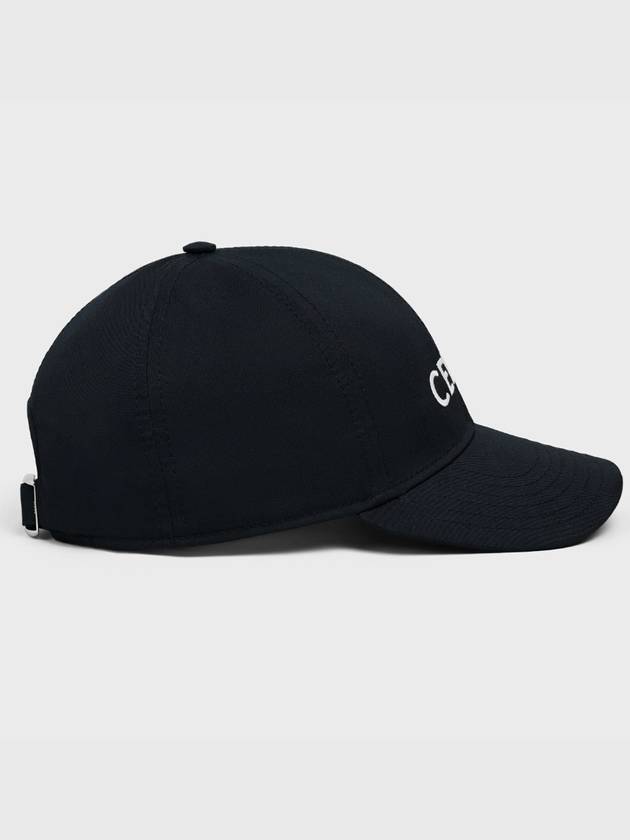 Embroidered Logo Cotton Ball Cap Black - CELINE - BALAAN 5