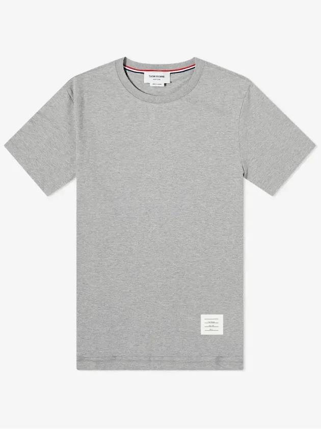 Men's Side Slit Relaxed Short Sleeve T-Shirt Light Grey - THOM BROWNE - BALAAN 2