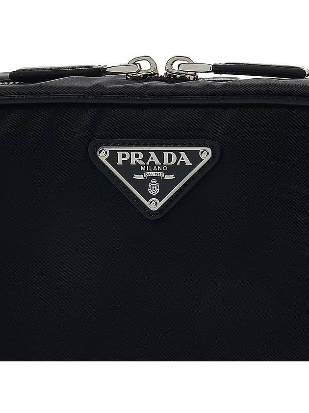 Logo Recycled Nylon Cross Bag Black - PRADA - BALAAN 7