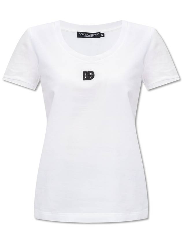 logo embroidery t-shirt F8U71ZFUEEY - DOLCE&GABBANA - BALAAN 2