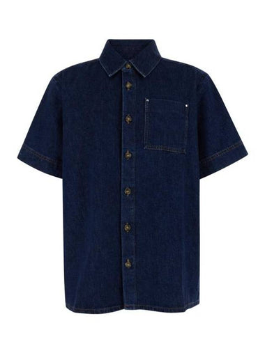 Gil Short Sleeve Shirt Stonewashed Indigo - A.P.C. - BALAAN 1