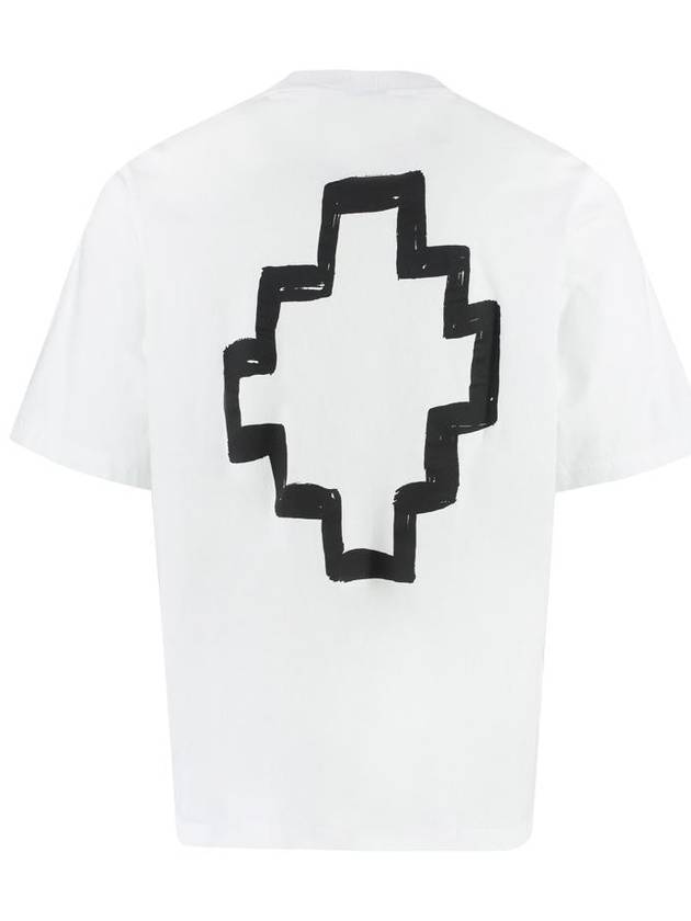 Cross Back Printing Short Sleeve T-Shirt White - MARCELO BURLON - BALAAN 3