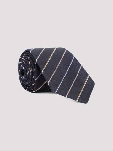 Multi Stripe Silk Tie Navy - PAUL SMITH - BALAAN 1