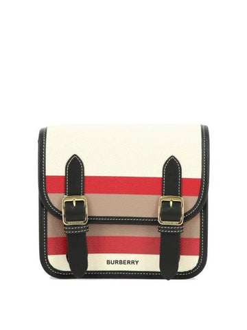 Kids Striped Cross Bag Red Ivory - BURBERRY - BALAAN 1