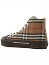 Vintage Check Stripe Logo High Top Sneakers Brown - BURBERRY - BALAAN 4