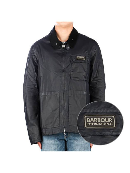 Men's North International Wax Jacket Navy - BARBOUR - BALAAN 2