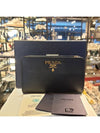 Saffiano Metal Logo Leather Medium Wallet Black - PRADA - BALAAN.