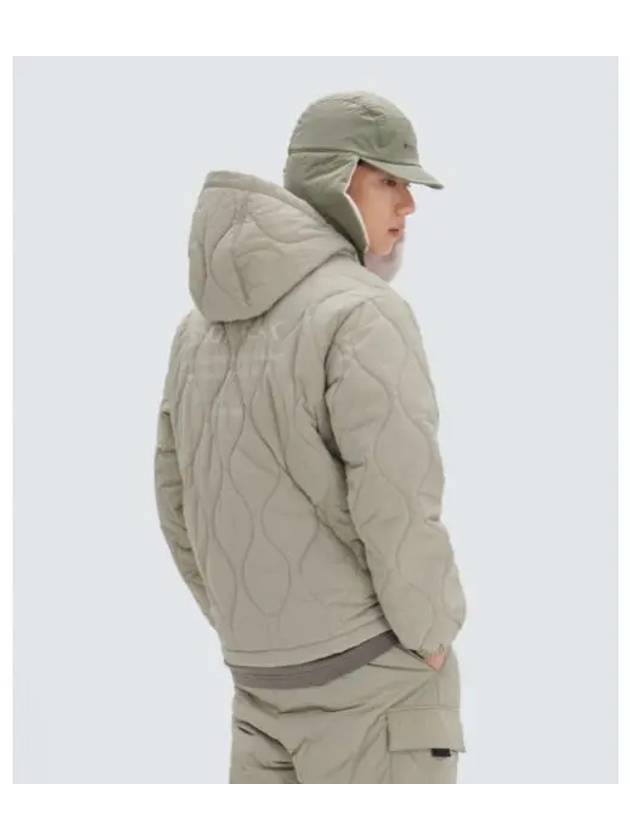 Recycled Quilted Hooded Anorak Beige Gray S24WUFPJ04 - SNOW PEAK - BALAAN 1