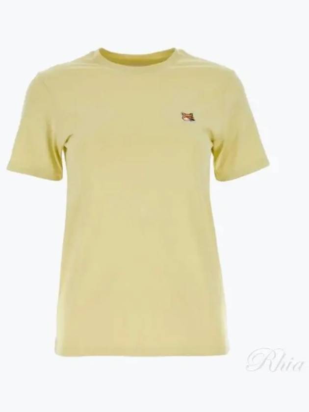 Fox Head Patch Regular Short Sleeve T-Shirt Chalk Yellow - MAISON KITSUNE - BALAAN 2