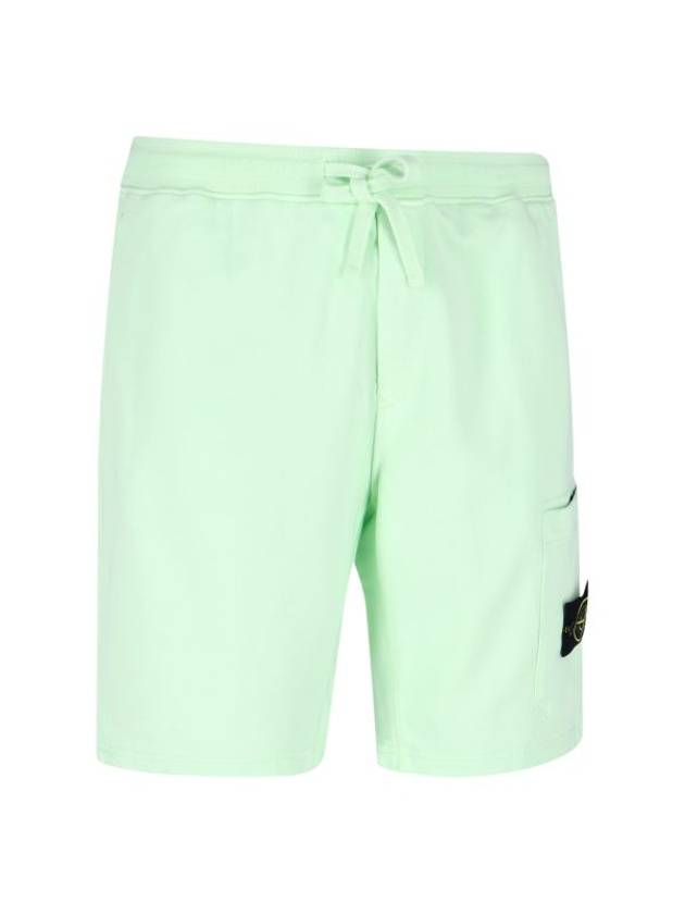 Waffen Patch Pocket Drawstring Shorts Light Green - STONE ISLAND - BALAAN 3