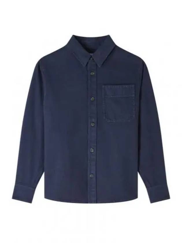 Basile Cavalier Long Sleeve Overshirt Navy - A.P.C. - BALAAN 2