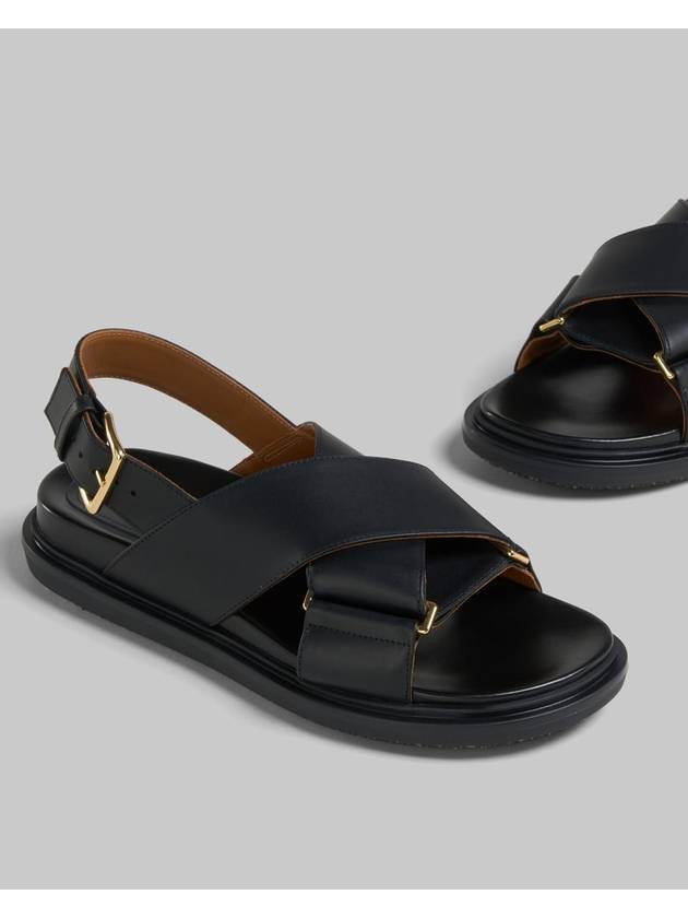 Fussbet Leather Sandals Black - MARNI - BALAAN 6