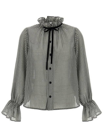 Ganni Vichy Shirt - GANNI - BALAAN 1