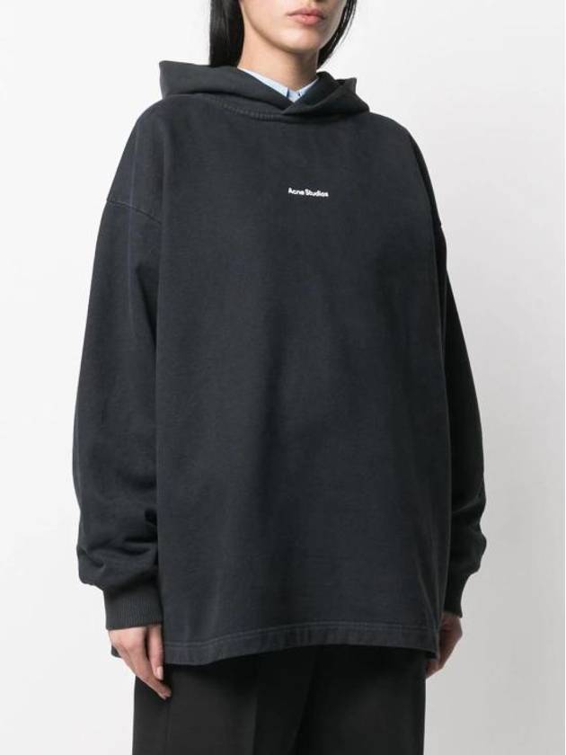 Logo Print Hooded Top Black - ACNE STUDIOS - BALAAN 6