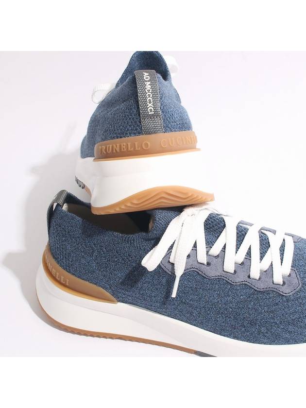 Knit Running Sneakers Blue - BRUNELLO CUCINELLI - BALAAN 5