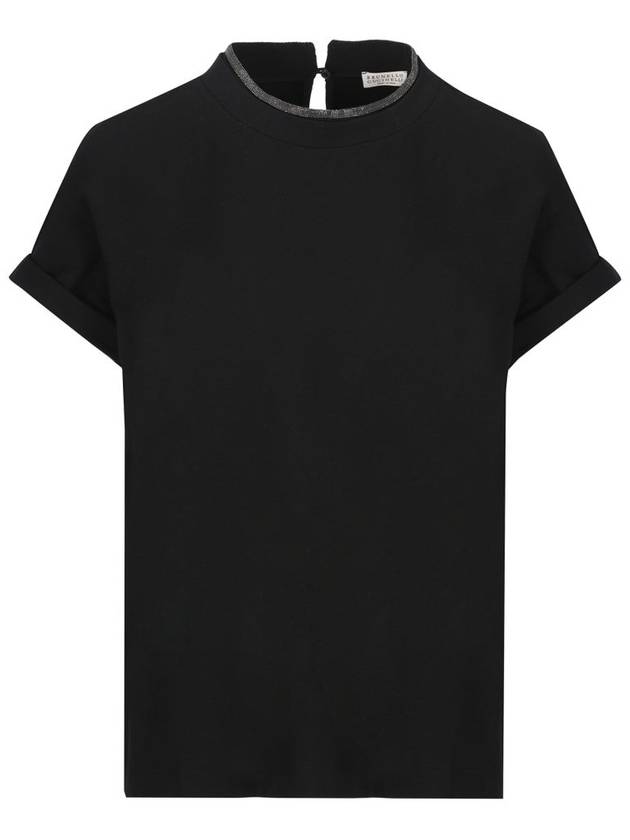 Monilli Jersey Short Sleeve T-Shirt Black - BRUNELLO CUCINELLI - BALAAN 2