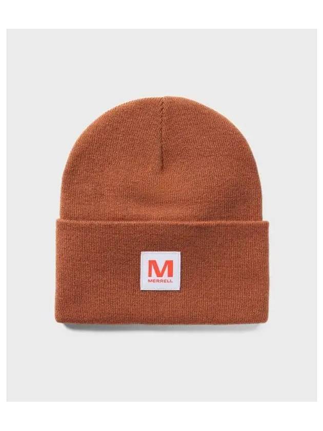 MERRELL UNISEX Hike M Patch Beanie DARK BEIGE - MERRYMOTIVE - BALAAN 1