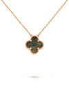 Vintage Alhambra Pendant Necklace Gold Grey - VANCLEEFARPELS - BALAAN 2