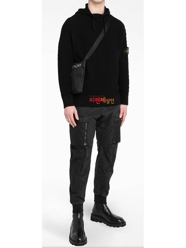 Waffen Knit Hoodie Black - STONE ISLAND - BALAAN 4