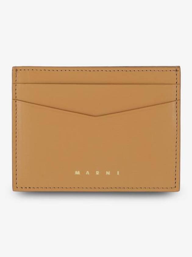 Debossed Logo Card Wallet Sand - MARNI - BALAAN 2