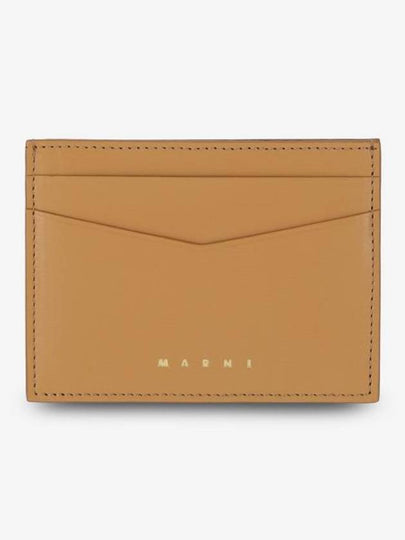 Debossed Logo Card Wallet Sand - MARNI - BALAAN 2