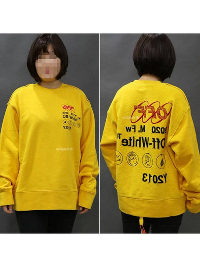 Vintage Back Logo Over Sweatshirt Yellow - OFF WHITE - BALAAN 2