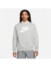 Club Graphic Crew Neck Sweatshirt Grey - NIKE - BALAAN 2