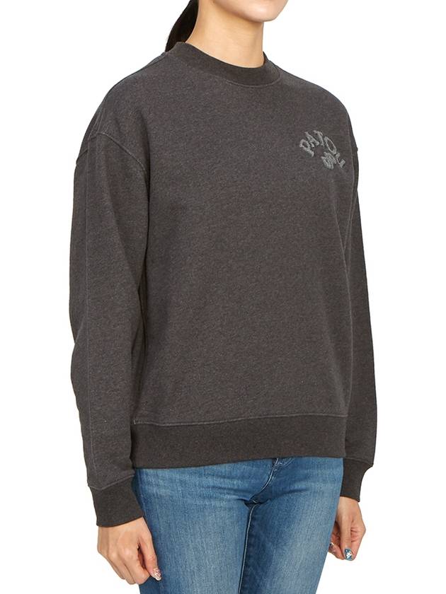 Embroidered Logo Cotton Sweatshirt Grey - PATOU - BALAAN 6