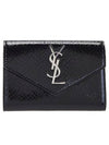 Cassandre Envelope Half Wallet Black - SAINT LAURENT - BALAAN 2