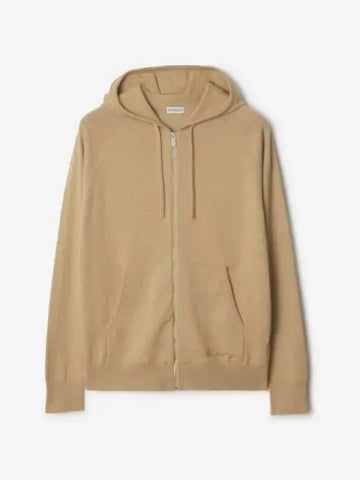 Cashmere blend zipper hoodie camel 315226 - BURBERRY - BALAAN 1