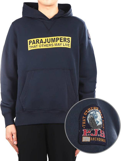 Box Logo Hoodie Navy - PARAJUMPERS - BALAAN 2