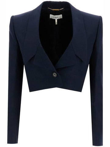 cropped wool jacket for women - CHLOE - BALAAN 1