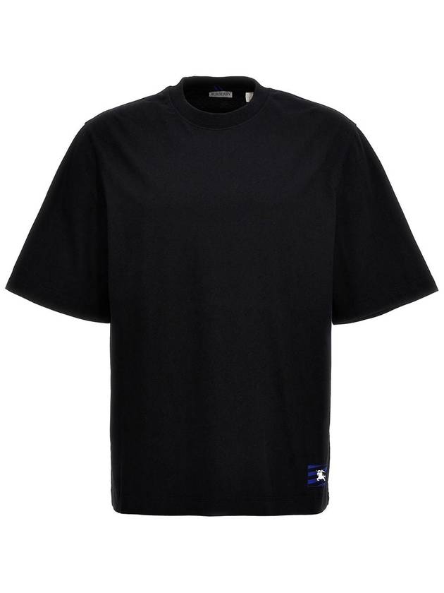 Equestrian Knight Patch Cotton Short Sleeve T-Shirt Black - BURBERRY - BALAAN 2