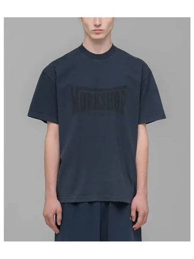 M Victor T shirt dark blue - 032C - BALAAN 1