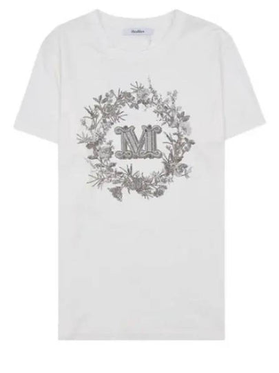 Elmo M Monogram Cotton Short Sleeve T-shirt White - MAX MARA - BALAAN 2