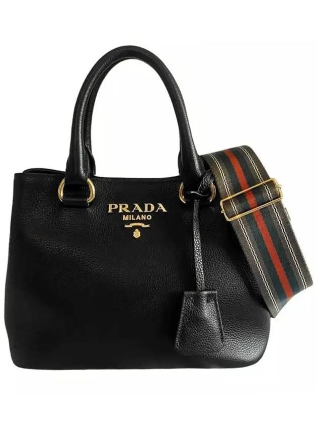 Gold Logo Vitello Tote Bag 1BA411 2E8K F0002 Others 1027816 - PRADA - BALAAN 3