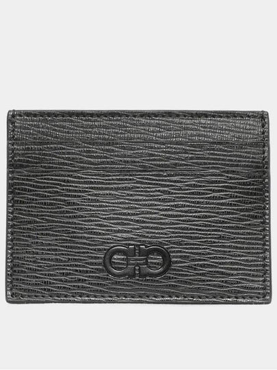 Gancini Card Wallet Black - SALVATORE FERRAGAMO - BALAAN 2