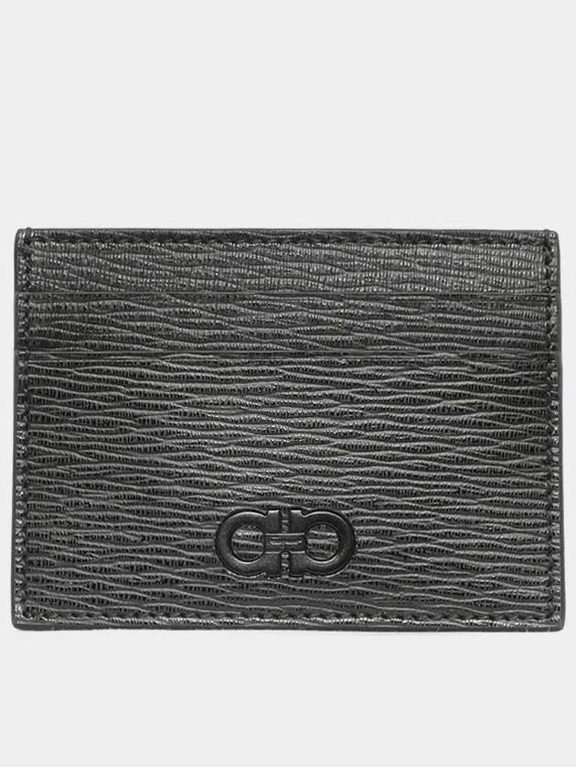 Gancini Card Wallet Black - SALVATORE FERRAGAMO - BALAAN 3