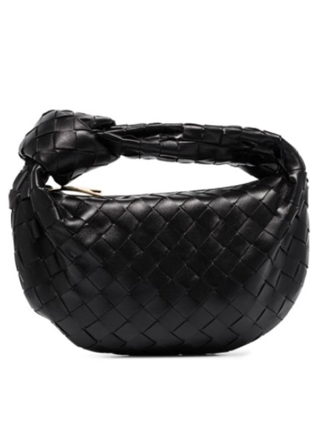 Jodie Intrecciato Small Tote Bag Black - BOTTEGA VENETA - BALAAN 3