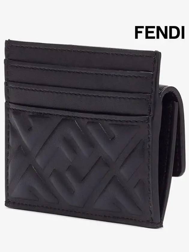 FF Baguette Flap Card Wallet Black - FENDI - BALAAN 4