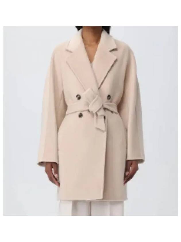 Pila Belt Cashmere Wool Double Coat Beige - MAX MARA - BALAAN 2