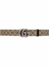 GG Marmont Reversible Leather Belt Beige - GUCCI - BALAAN 2