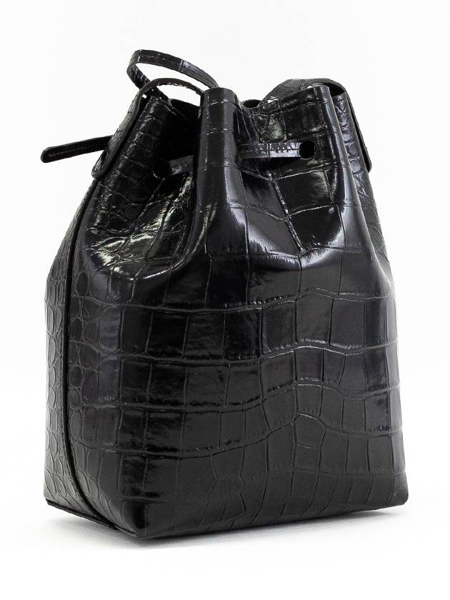 Crocodile effect mini bucket bag chocolate HMB004CP - MANSUR GAVRIEL - BALAAN 3