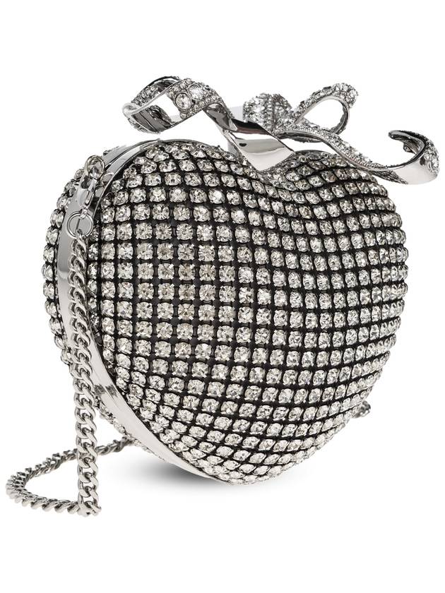 Self Portrait Clutch With Shimmering Crystals, Women's, Silver - SELF PORTRAIT - BALAAN 4