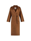 Ludmilla Belt Single Coat Tobacco - MAX MARA - BALAAN 4