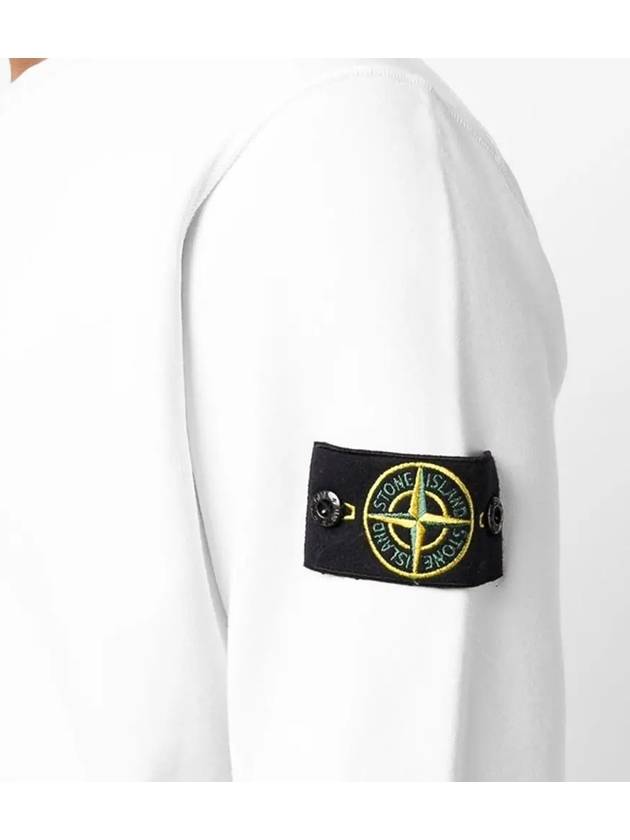 Round-Neck Sweatshirt White - STONE ISLAND - BALAAN 4